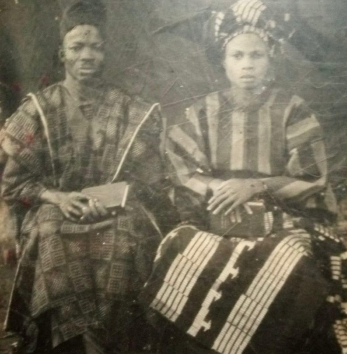 Original black-and-white family portrait
